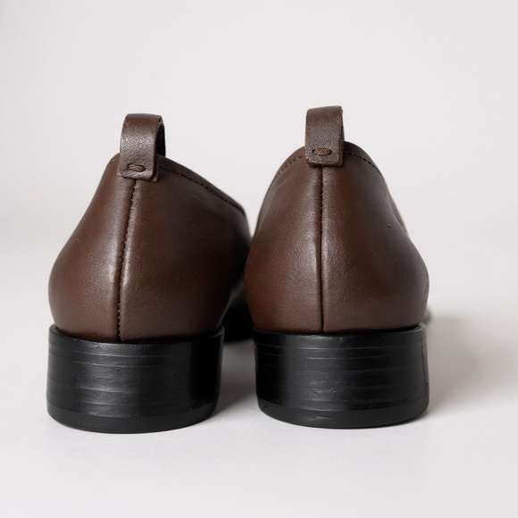 The Row Calfskin Loafers Brown Leather Size 38/7.5 Made In Italy Quiet Luxury - Picture 5 of 13